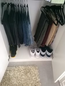 Organised clothing closet